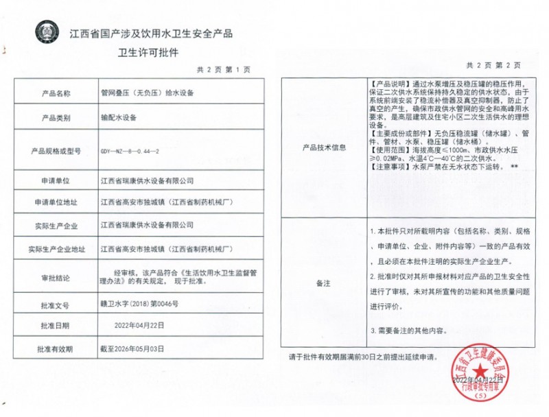 衛生許可證
